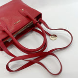 Furla Handbag 2way leather Red Women Used - JP-BRANDS.com