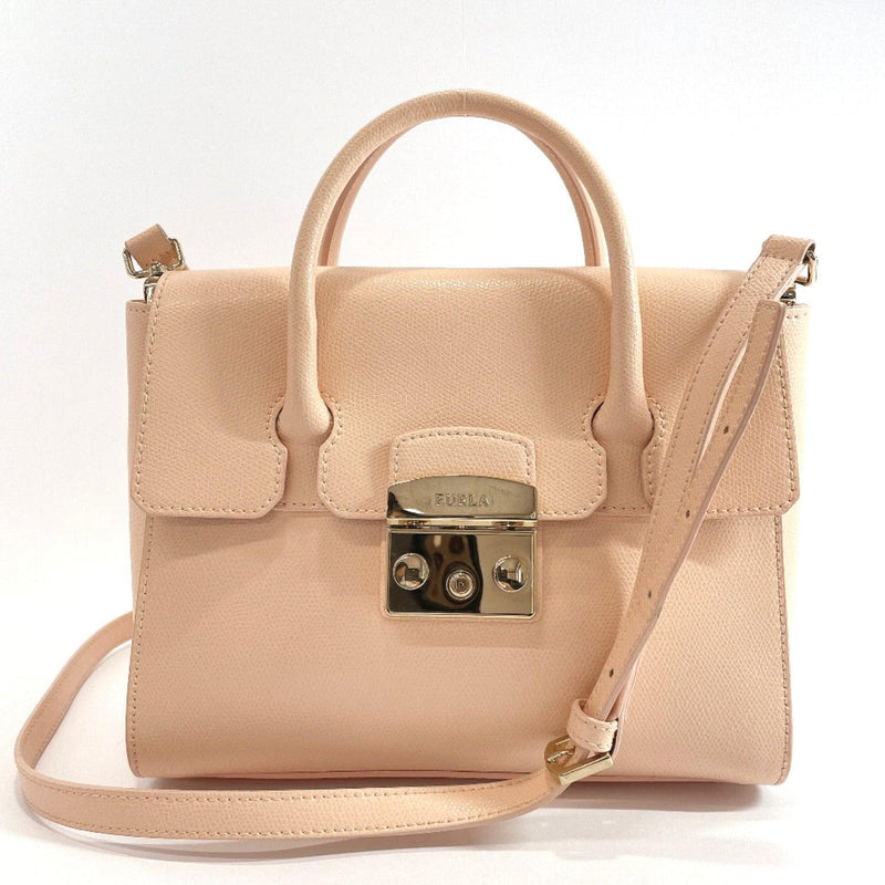 Furla Handbag 2way leather pink Women Used - JP-BRANDS.com