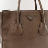 PRADA Tote Bag leather khaki Women Used
