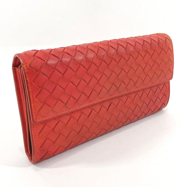 BOTTEGAVENETA purse 150509 Intrecciato leather Red Women Used - JP-BRANDS.com
