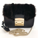 Furla Shoulder Bag 236826 Metropolitan leather Black Women Used - JP-BRANDS.com