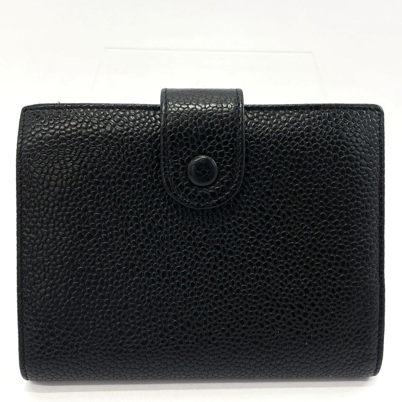 CHANEL wallet purse with a clasp Matt caviar skin Black Women Used - JP-BRANDS.com