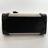 CELINE Handbag S・ZP・1123 Luggage nano shopper canvas/leather Black khaki Women Used - JP-BRANDS.com