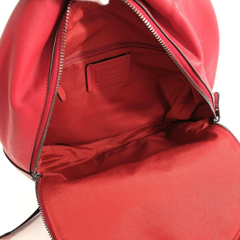 COACH Backpack Daypack F38949 Gingham check PVC Red Black Women Used - JP-BRANDS.com