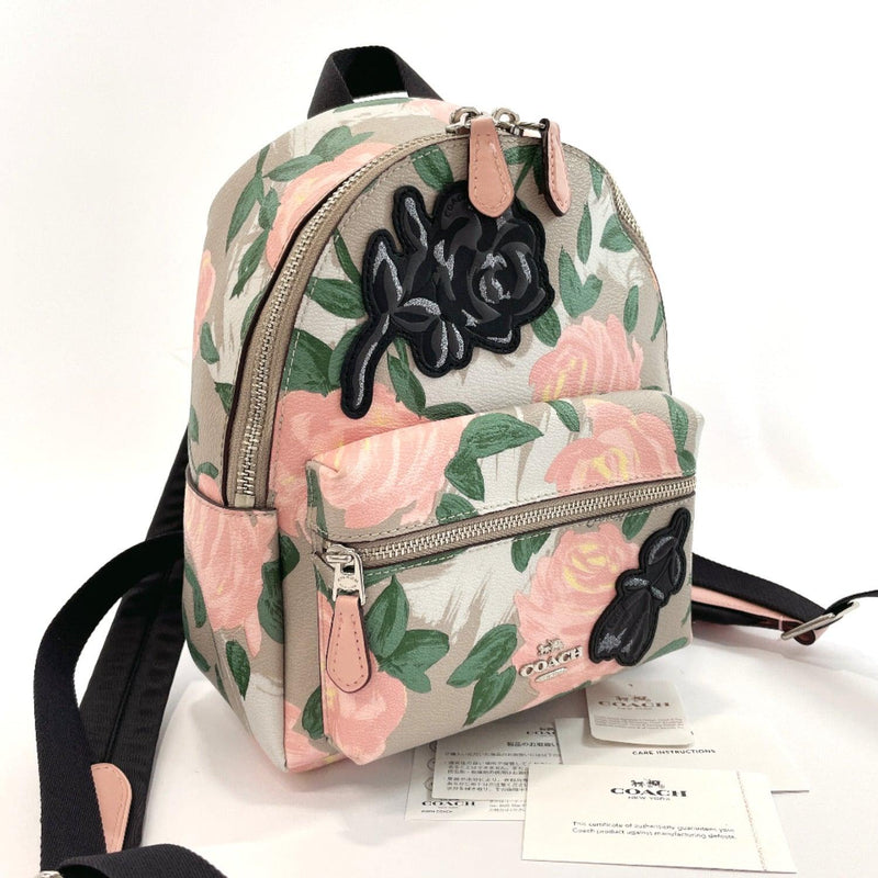 COACH Backpack Daypack F25869 Botanical PVC pink green Women Used - JP-BRANDS.com