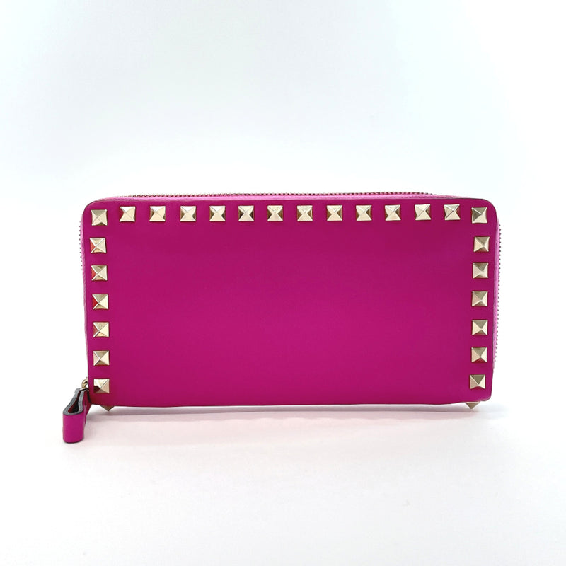 Valentino Garavani purse MW0P0645 Zip Around Rock studs leather pink Women Used