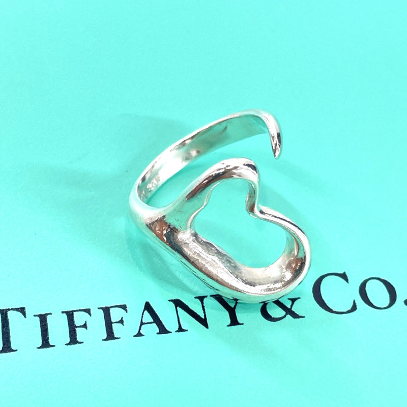 TIFFANY&Co. Ring Open heart Elsa Peretti Silver925 10 Silver Women Used