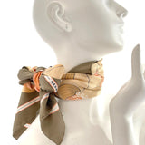 HERMES scarf Carre 90 silk Orange Brown Women Used - JP-BRANDS.com