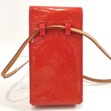 LOUIS VUITTON Shoulder Bag M91153 Cigarette case Monogram Vernis Red Women Used