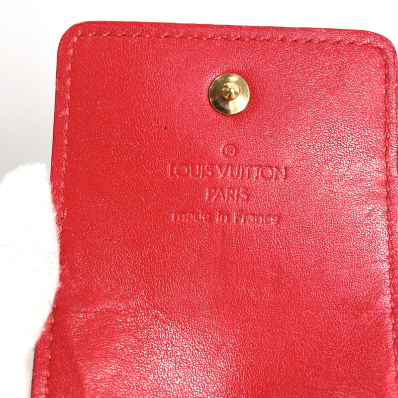 LOUIS VUITTON Shoulder Bag M91153 Cigarette case Monogram Vernis Red W –