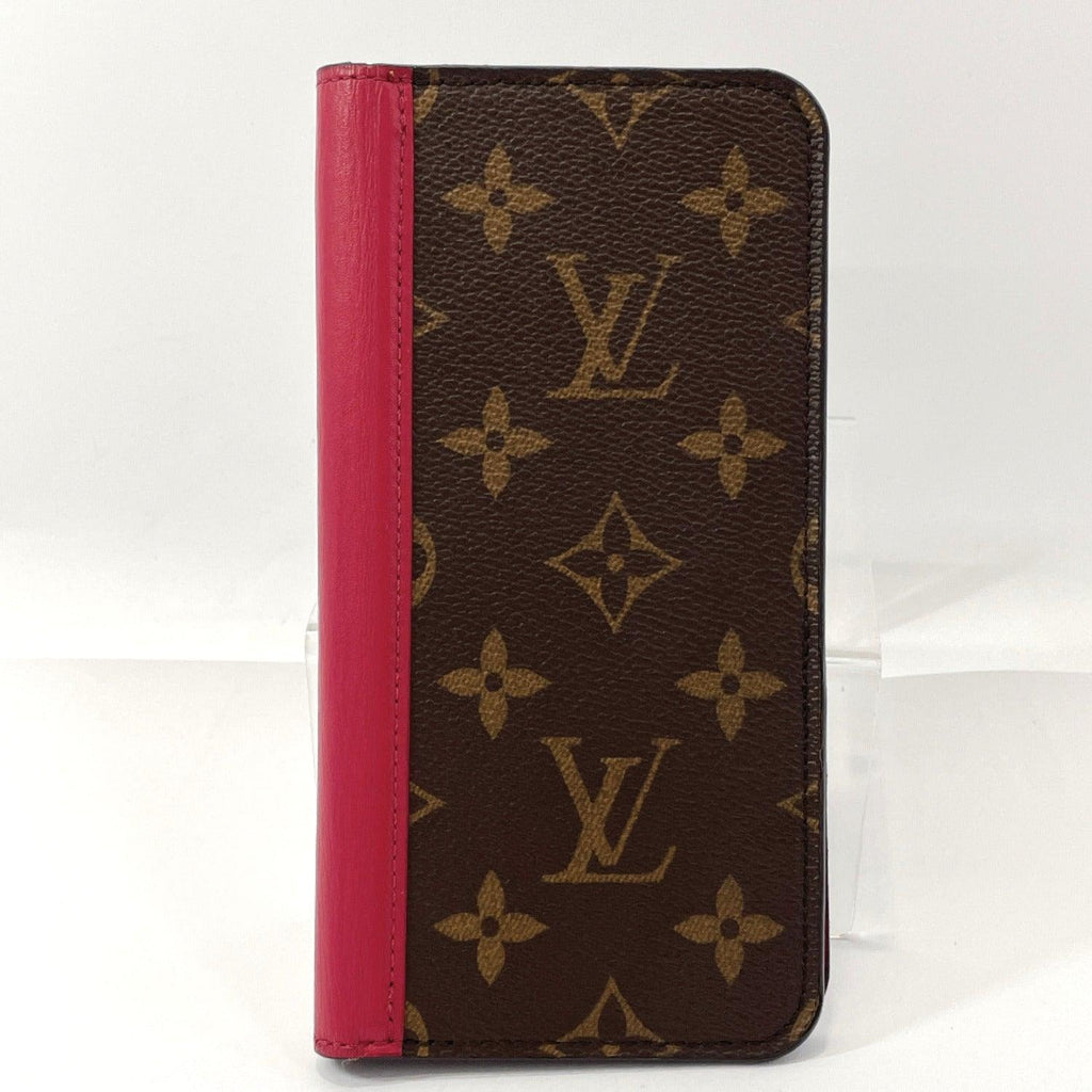 Vuitton M68685 Folio iPhone Case X/Xs Monogram Fuchsia LOUIS