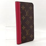 Vuitton M68685 Folio iPhone Case X/Xs Monogram Fuchsia LOUIS