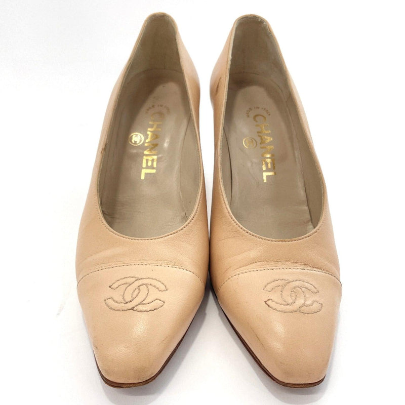 CHANEL pumps COCO Mark leather pink Women Used - JP-BRANDS.com
