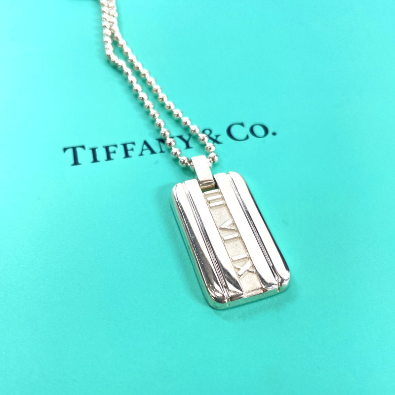 TIFFANY&Co. Necklace Atlas plate Silver925 Silver Women Used