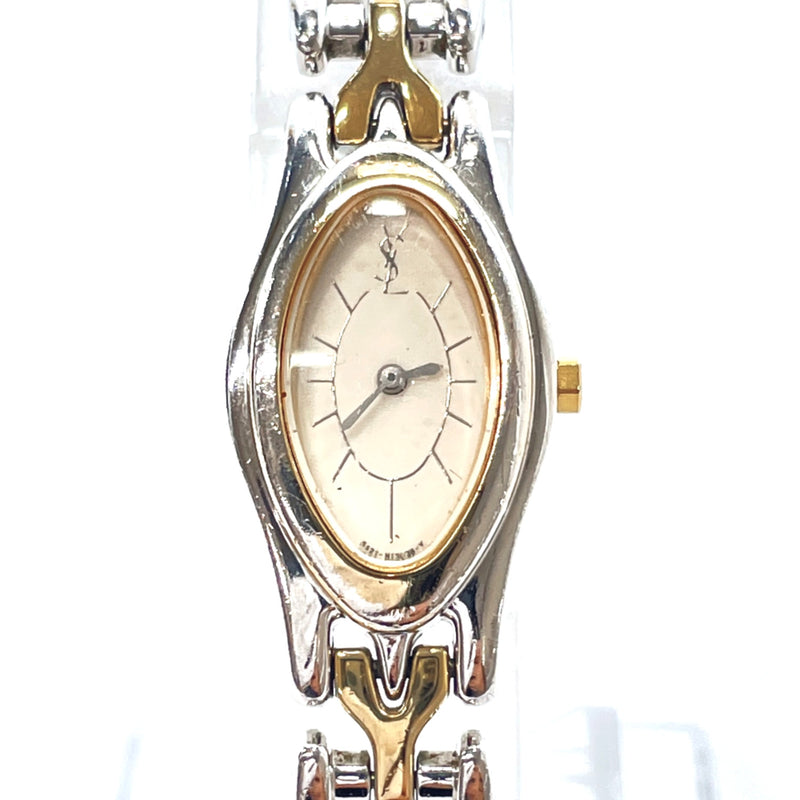 YVES SAINT LAURENT Watches quartz Stainless Steel Silver gold Women Used