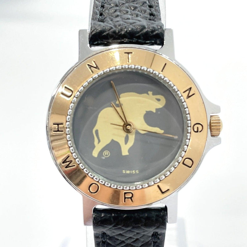 HUNTING WORLD Watches HT2131M quartz Stainless Steel gold Black Women Used - JP-BRANDS.com