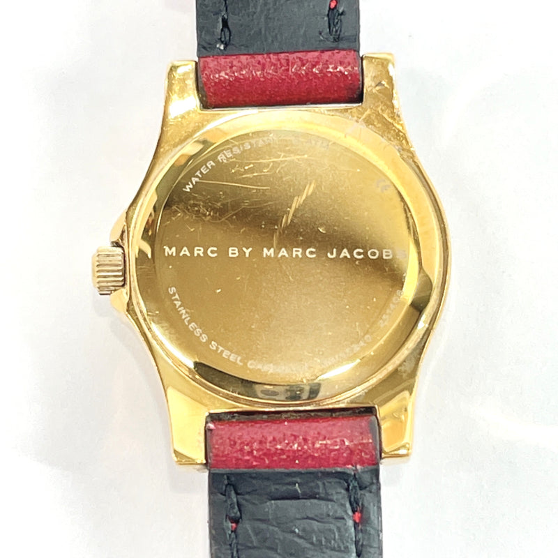 MARC BY MARC JACOBS Watches quartz Stainless Steel/leather gold Black Women Used