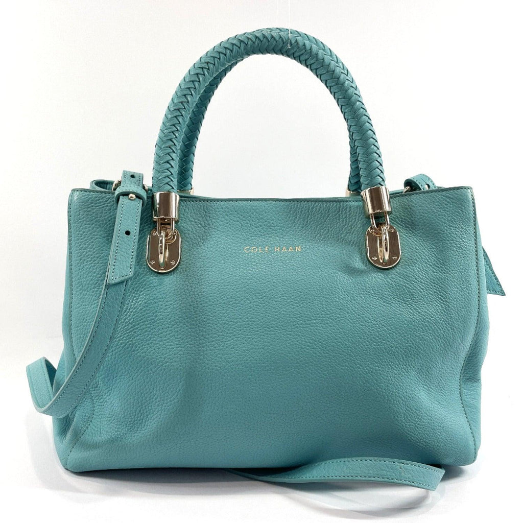 COLE HAAN Handbag 2way leather blue Women Used