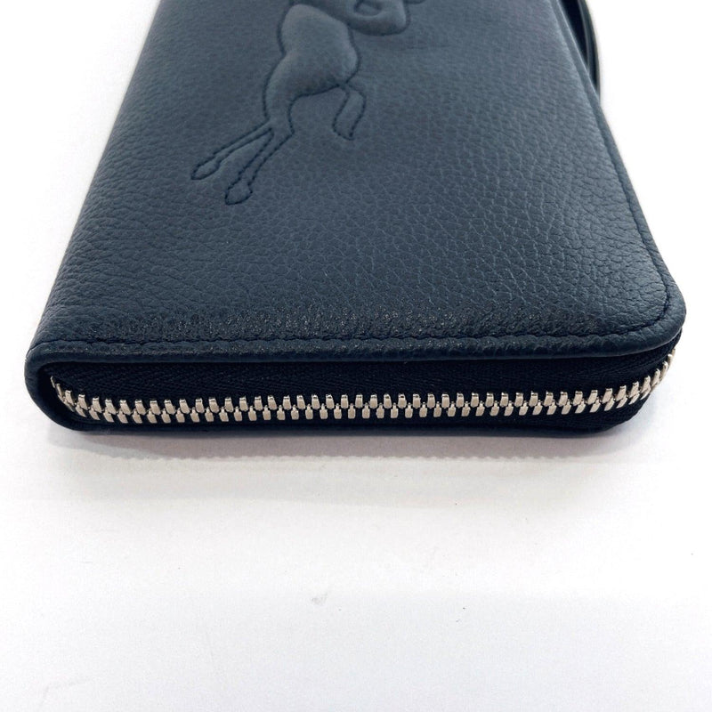 Longchamp purse L-shaped fastener leather Navy mens Used - JP-BRANDS.com