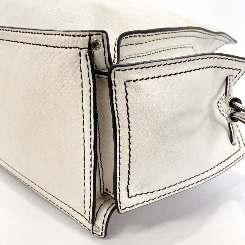 LOEWE Tote Bag leather white Women Used - JP-BRANDS.com