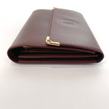 CARTIER Tri-fold wallet Must Line vintage leather Bordeaux Women Used - JP-BRANDS.com
