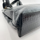 Salvatore Ferragamo Tote Bag BA-21 Vara embossing leather Black Women Used