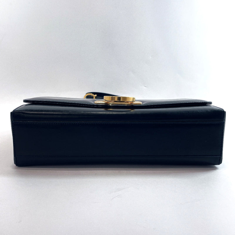 Salvatore Ferragamo Shoulder Bag E21 4696 Gancini vintage leather Navy Women Used