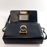 Salvatore Ferragamo Shoulder Bag E21 4696 Gancini vintage leather Navy Women Used