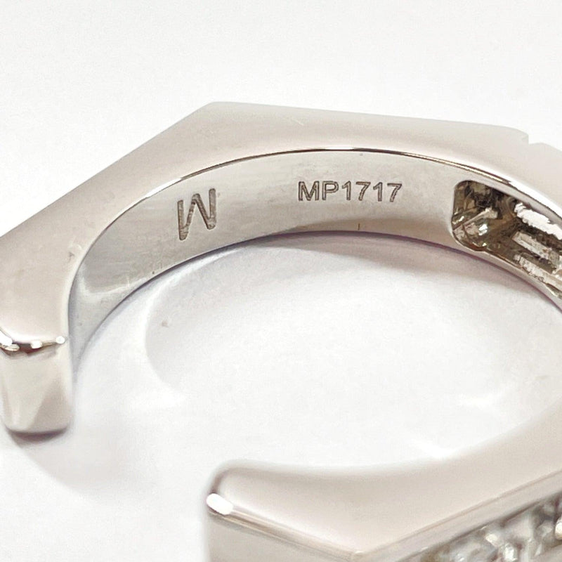 FENDI Ring MP1717 metal/Rhinestone 15 Silver unisex Used - JP-BRANDS.com