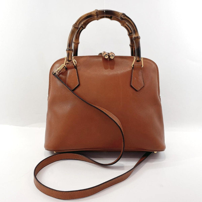 GUCCI Handbag 000.2058.0290.0 Bamboo 2way vintage leather Brown Women –