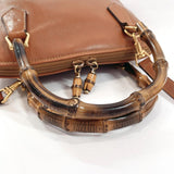 GUCCI Handbag 000.2058.0290.0 Bamboo 2way vintage leather Brown Women Used - JP-BRANDS.com