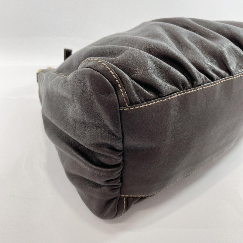 GUCCI Handbag 189833 One handle leather Dark brown Women Used - JP-BRANDS.com