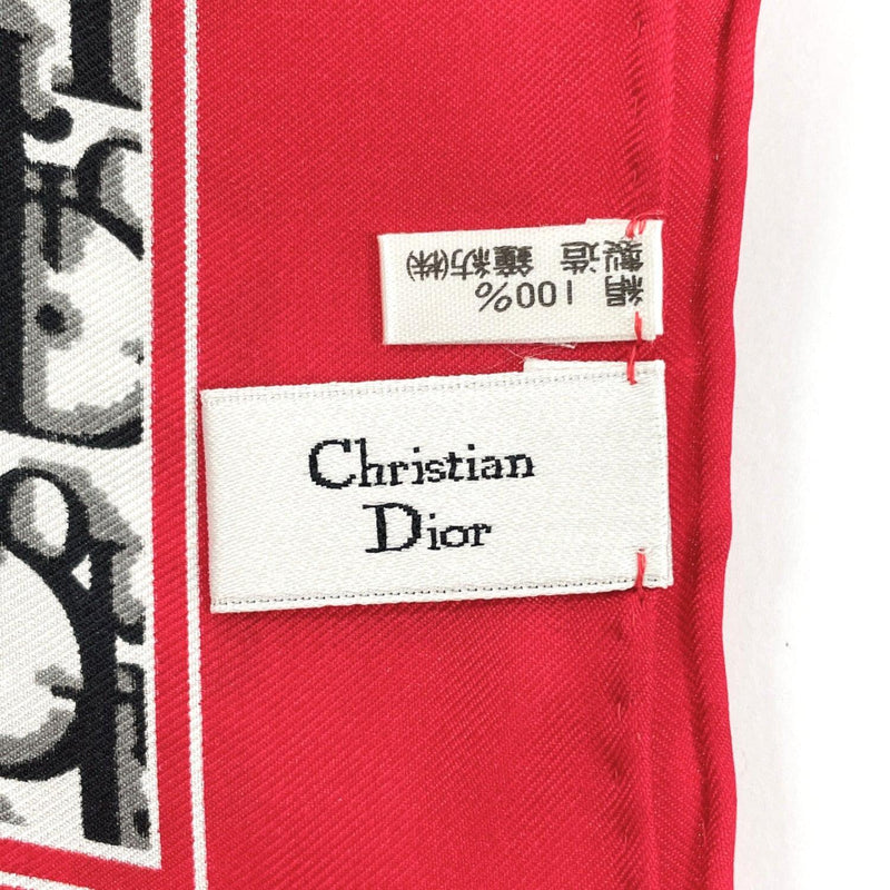Christian Dior scarf Trotter silk Red Black Women Used - JP-BRANDS.com