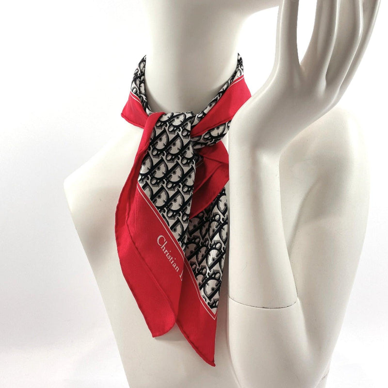 Christian Dior scarf Trotter silk Red Black Women Used - JP-BRANDS.com