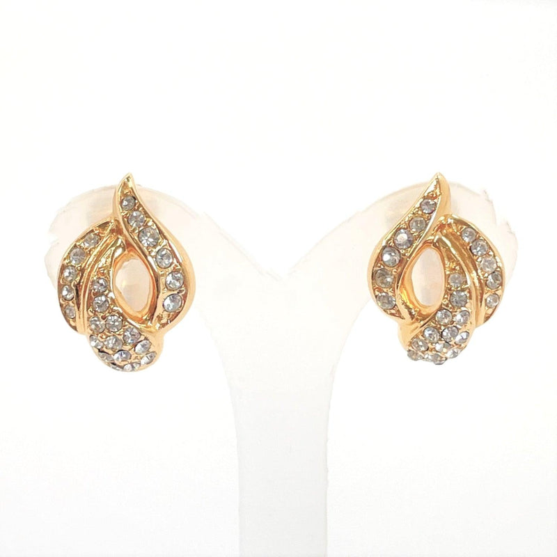Christian Dior Earring vintage metal/Rhinestone gold Women Used - JP-BRANDS.com