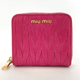 MIUMIU wallet 5M0522 Materasse Compact zip leather pink Women Used