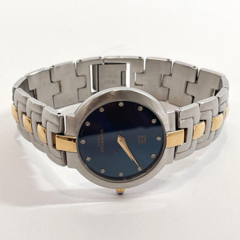 GIVENCHY Watches quartz 12P diamond Stainless Steel Silver gold unisex Used - JP-BRANDS.com