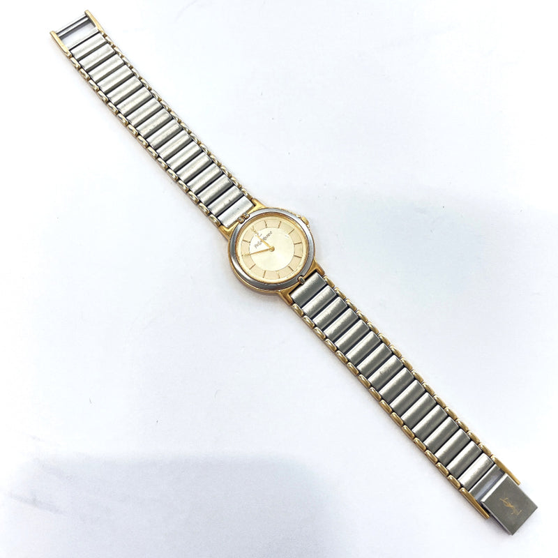 YVES SAINT LAURENT Watches quartz vintage Stainless Steel gold Women Used