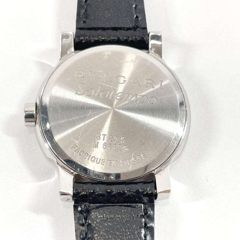 BVLGARI Watches ST29S quartz Solo tempo Stainless Steel/leather Silver Silver Women Used - JP-BRANDS.com
