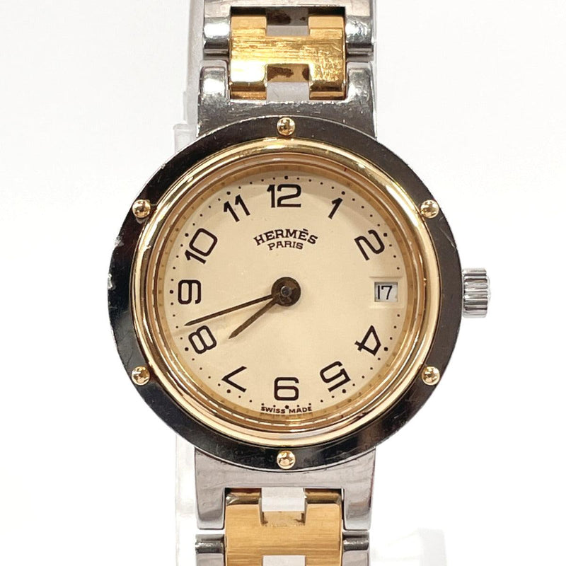 Hermes, Accessories, Hermes Clipper Date Two Tone Watch