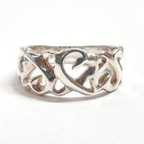 TIFFANY&Co. Ring Triple rubbing heart Silver925 #9(JP Size) Silver Women Used