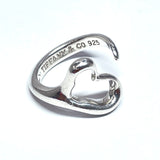 TIFFANY&Co. Ring Open Heart Small Elsa Peretti Silver925 10 Silver Women Used