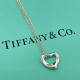 TIFFANY&Co. Necklace Open Heart Mini Elsa Peretti Silver925 Silver Women Used