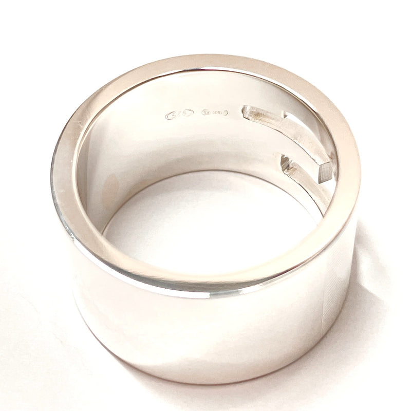 GUCCI Ring Branded G wide ring Silver925 #15(JP Size) Silver unisex Used