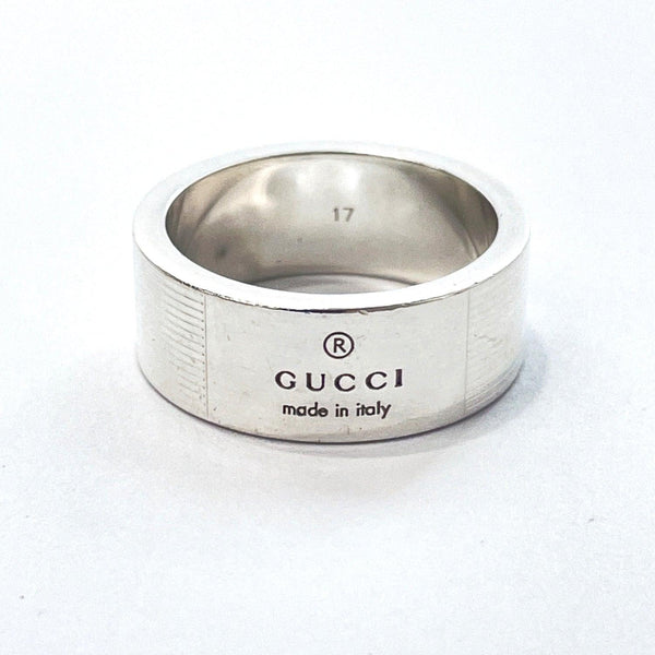 GUCCI Ring logo Silver925 #15(JP Size) Silver Women Used - JP-BRANDS.com