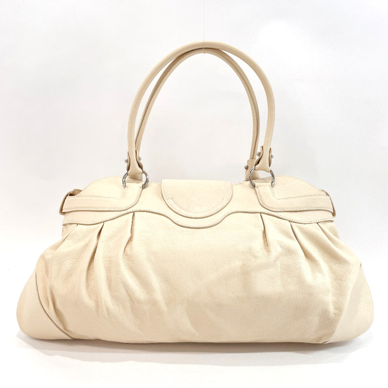 Salvatore Ferragamo Handbag AB-21 5370 Gancini Calfskin off white Women Used