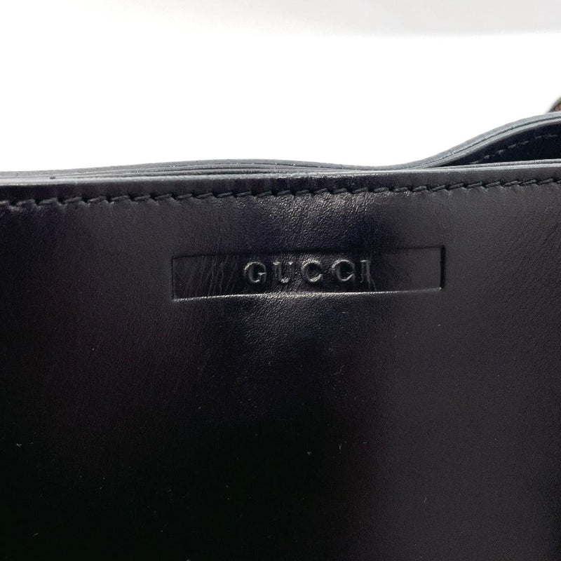 GUCCI Tote Bag 002.1135 Sherry line leather/canvas Black Women