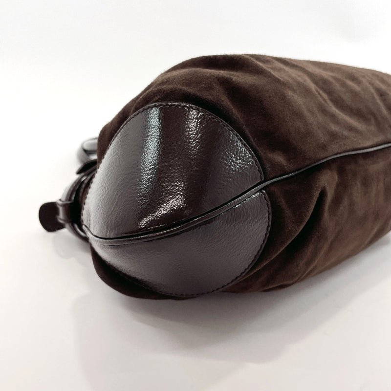 Prada Vintage Dk Brown Leather Shoulder Bag