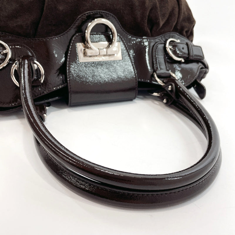 Ferragamo Black shoulder bag with Gancini buckles
