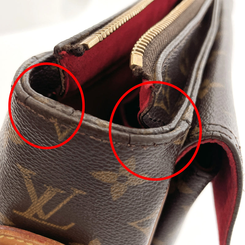 Auth Louis Vuitton Monogram Viva Cite GM M51163 Women's Shoulder Bag